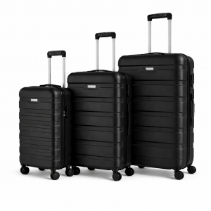 Set de 3 valises rigides ABS noir Inspiracci