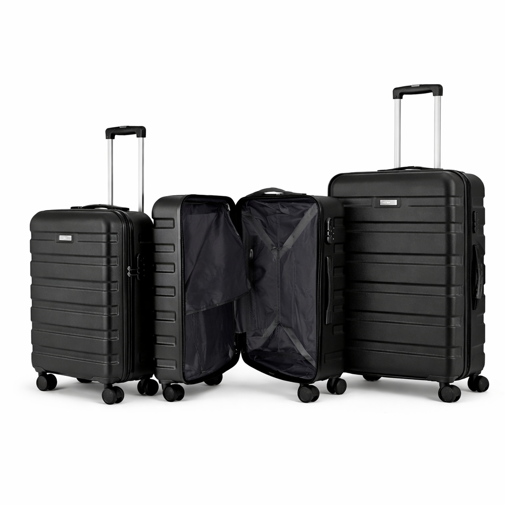 Set de 3 valises rigides ABS noir Inspiracci – Image 2
