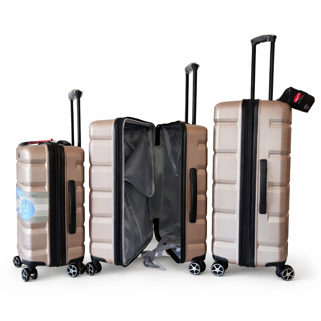 Set 3 valises rigides Extensible Champagne Raptor – Image 2